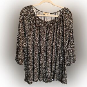 Michael Kors Black Floral Blouse